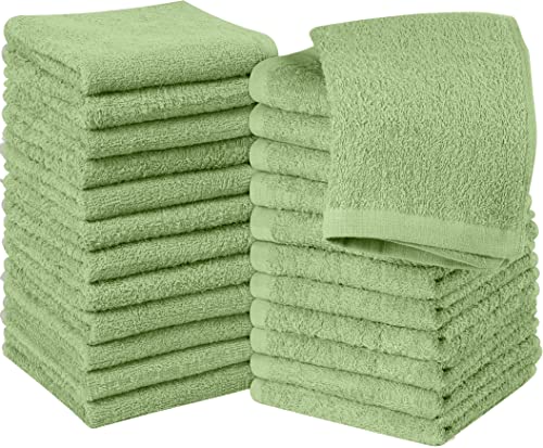 Utopia Towels - para la Cara de algodón, Paños de algodón (30 x 30 cm) (24 Paquetes, Verde...