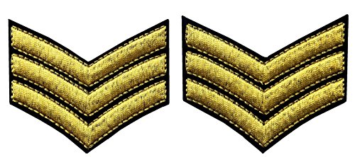 Uniforme Militar Chevrons Sargento Rayas Ejército Embroidered Arms Emblem Hierro En Coser En El...
