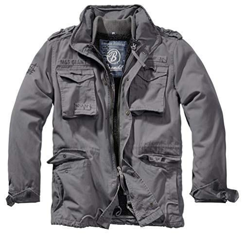 Brandit M65 Giant Jacke Chaqueta, Charcoal, S Regular para Hombre