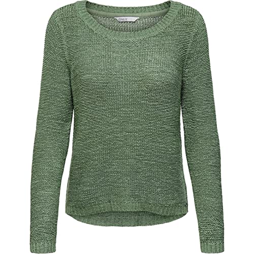 Only ONLGEENA XO L/S Pullover KNT Noos Suéter, Color Verde, S para Mujer