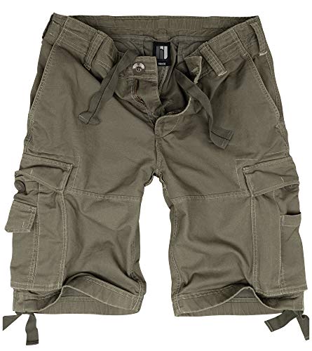 bw-online-shop Pantalones cortos tipo cargo para hombre básicos vintage verde oliva S