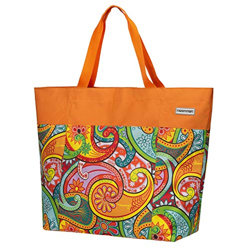 Anndora XXL Shopper - Bolsa de playa, para la compra, de hombro, Color naranja. (Naranja) -...