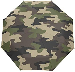 paraguas plegable camuflaje y verde militar
