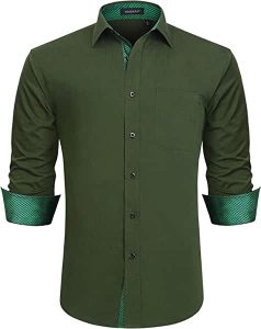 camisas verde hombre